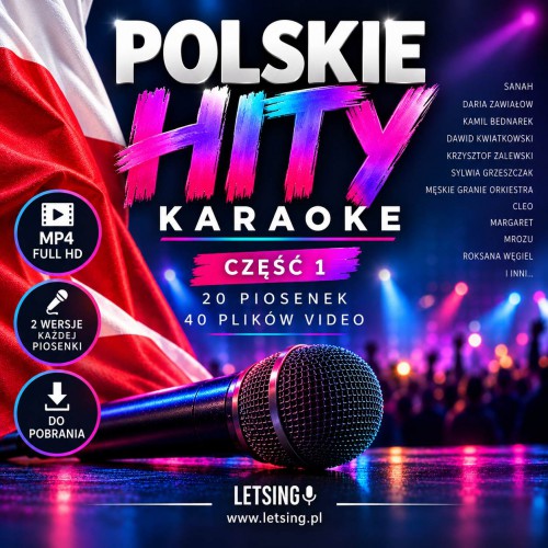 Polskie Hity – Część 1 – 20 Piosenek Karaoke – 40 MP4 Full HD do Pobrania